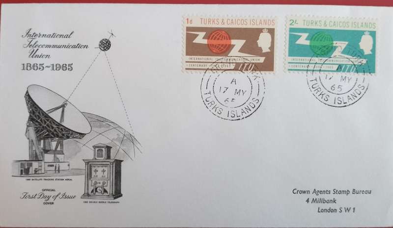 Turks and Caicos Islands ITU FDC 1965