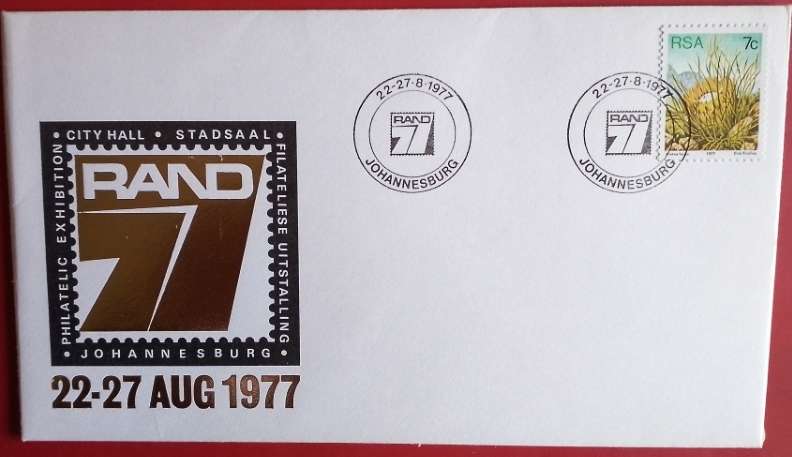 RAND PHILLATELIC EXHIBITION 77 COVER 1977