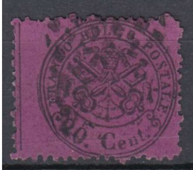 PAPAL STATES-GENUINE ISSUES SG 49 VFU