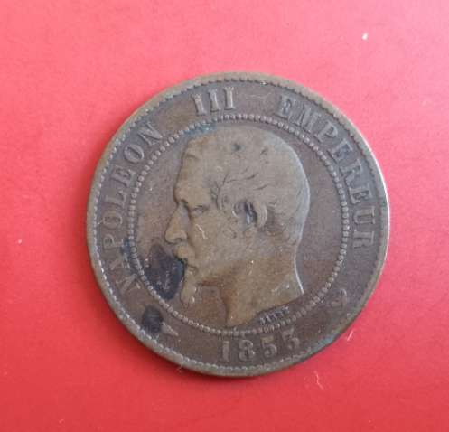 NAPOLEON III-10 CENT COIN 1855
