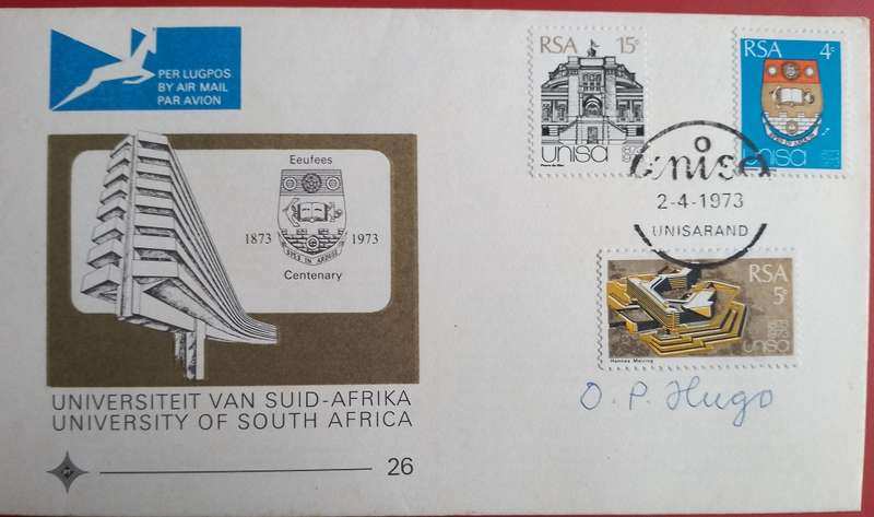 RSA UNISA FDC #26 ADDRESSED
