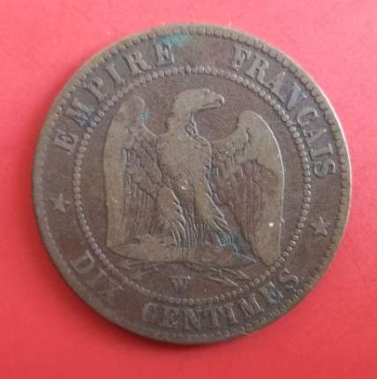 NAPOLEON III-10 CENT COIN 1855