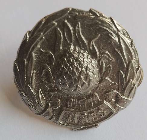 REGIMENT BOLAND CAP BADGE,CHROME,WORN POST 1964-2X SCREW LUGS