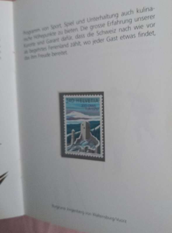 Switzerland 1987 PTT Souvenir booklet 200 Years of Tourism with 4 stamps and a mini sheet