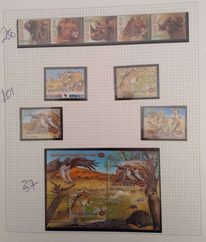 MODERN RSA ABUM FROM 2001-2005 MNH MINI& SHEETLETS AND SETS OF STAMPS CAT VAUE R3400