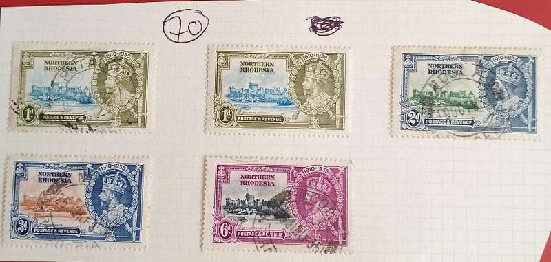 NORTHERN  RHODESIA CORONATION USED LOT 1935