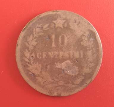ITALY COIN 10 CENTIMOS 1800s