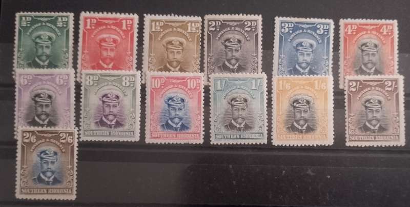 RHODESIA BRITISH SOUTH AFRICA COMPANY 1922 DEFINITIVE ISSUE ADMIRALS (BSAC) MINT-SEE SCANS