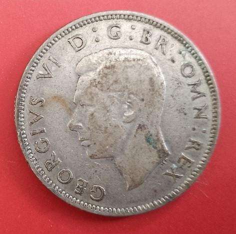 GB SILVER 1938 2 SHILLINGS 50% SILVER