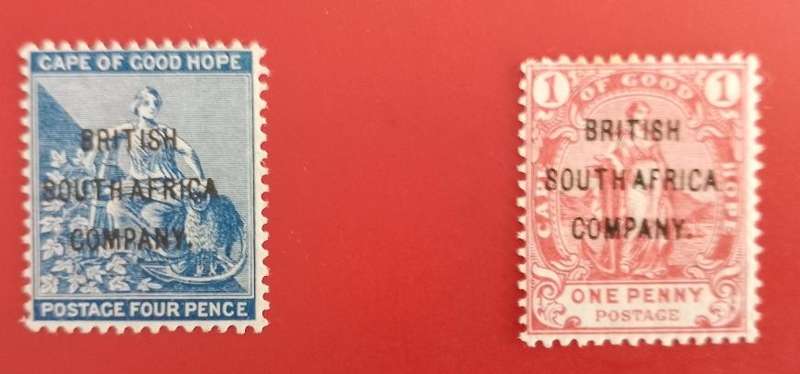 CAPE OF GOOD HOPE 1896 OVER PRINT BSAC MINT SACC 51&52