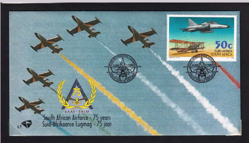 RSA 1995 OFFICIAL FDC 6.9 - 75th ANNIVERSARY OF FIRST TRANS-AFRICAN FLIGHT
