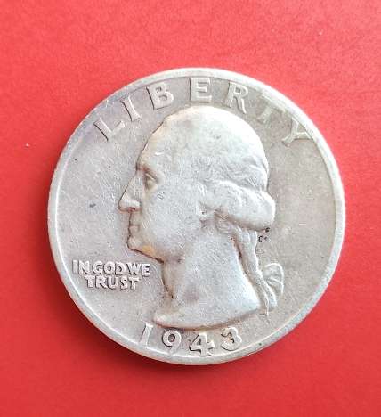USA WW2 SILVER LIBERTY QUARTER 1943
