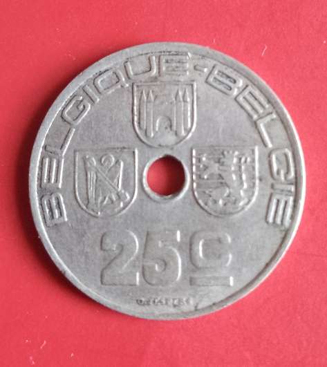 1942 Belgium 25 Centimes - Leopold III BELGIE-BELGIQUE