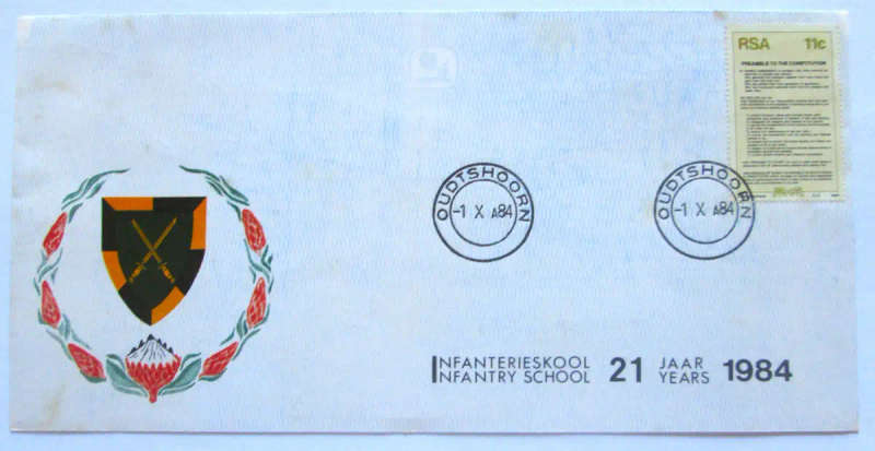 INFANTRY SCHOOL 21 YEARS OUTSHOORN 1984 COVER