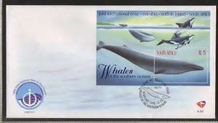 RSA FDC 6.89 WHALES OF SOUTHERN OCEANS WITH MINI SHEET