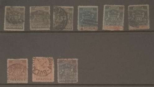 BRITISH SOUTH AFRICAN COMPANY 1890s x9 STAMPS