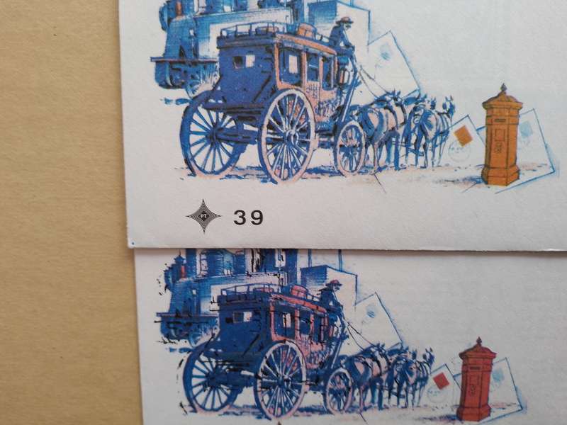 RSA FDC#39 WITH VARIETY COLOUR SHIFT POST BOX RED NOT ORANGE  ALSO SHIFT BY WHEELS OF BLACK
