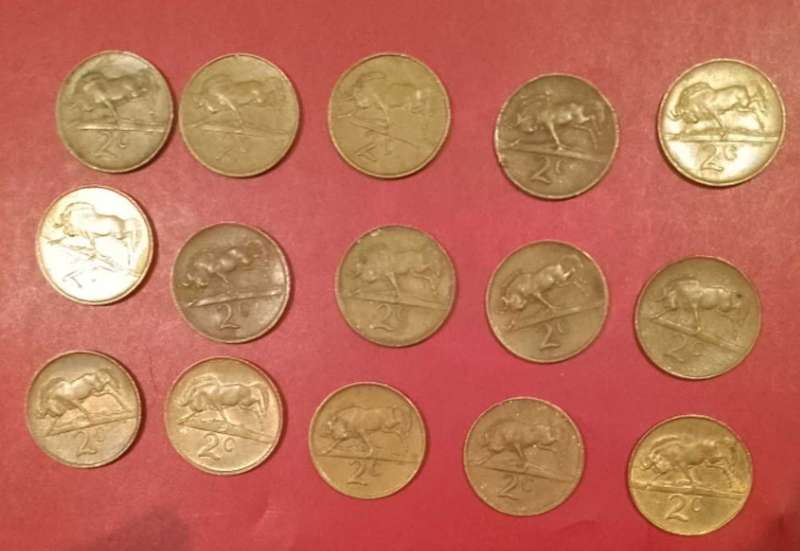 Rsa 2 cent coins x25 (A)