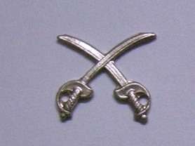John Chard Crossed Swords (Army) Ribbon Emblem for Full Size Decoration and Medal Second Pattern