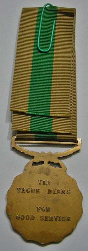 Full Size SADF Good Service Medal 10 Yrs Bronze Numbered 17712 on Rim (Specific Medal in Matthysen)