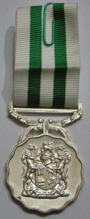 Full Size SADF Good Service Medal 20 Years Silver Numbered 87296 (Specific Medal in Matthysen)