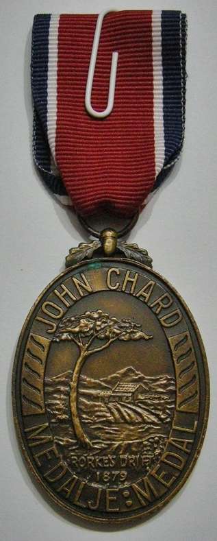 Full Size John Chard Medal Numbered on Rim Thin Lettering Large Thick Suspender Ring