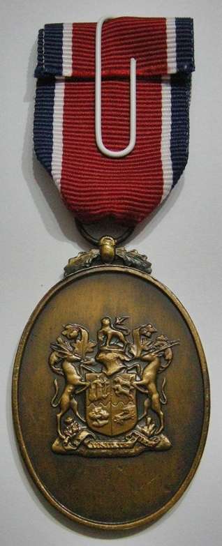 Full Size John Chard Medal Numbered on Rim Thin Lettering Large Thick Suspender Ring