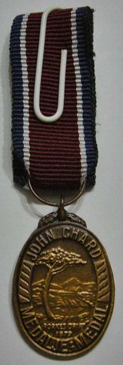 Miniature John Chard Medal Solid Acorn No Rim Large Suspender Ring Small Coat of Arms