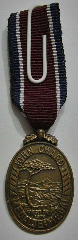 Miniature John Chard Medal w/ Royal Cypher
