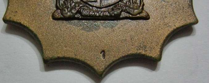 Full Size Military Merit Medal Linked Suspender Dark Finish Nr 1 at Back w/ Bar & Button