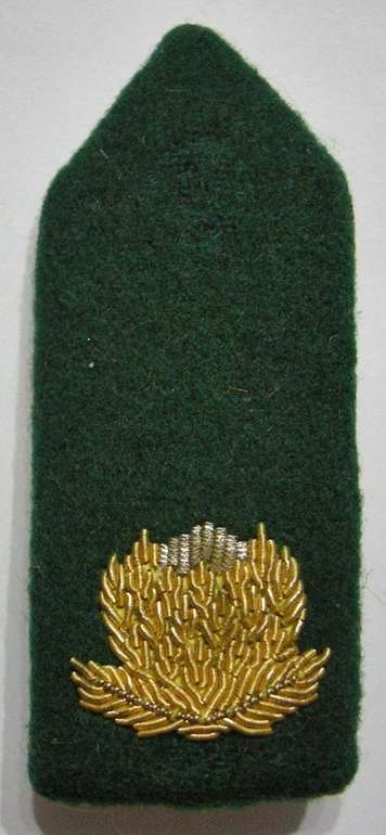 SA Prison Services Gorget Patch Single Bullion Wire on Felt