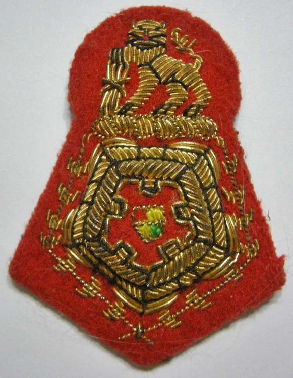 SA Army Senior Officers Staff Qualified Bullion Wire on Felt Cap Badge Dinnes 1831