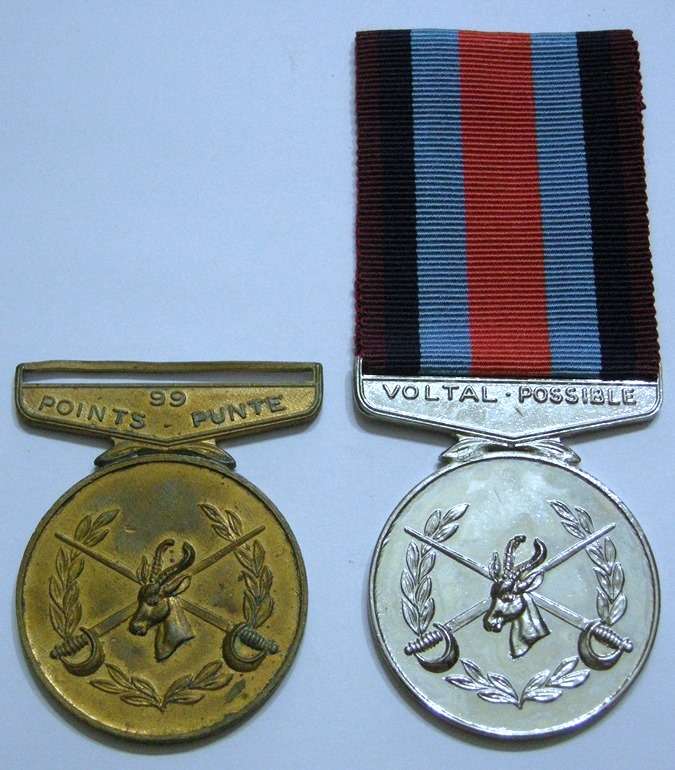SA Inter Detachment Cadet Bisley Medals x 2 (One without ribbon)