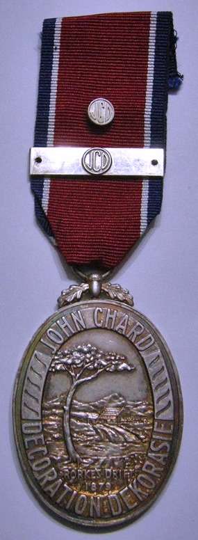 Full Size John Chard Decoration Numbered 103 on Rim w/ Bar & Button