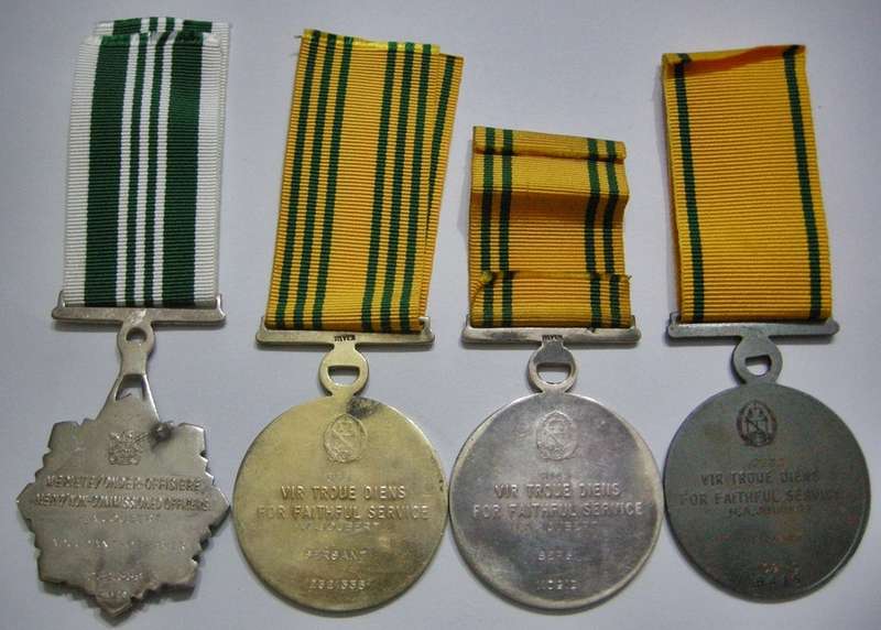 Full Size South African Prison Service Medal Group of Four Named