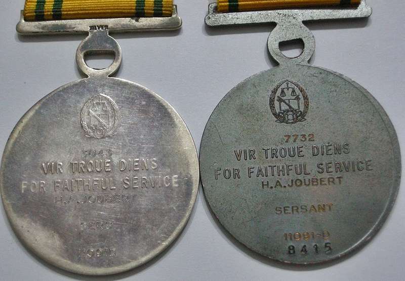 Full Size South African Prison Service Medal Group of Four Named