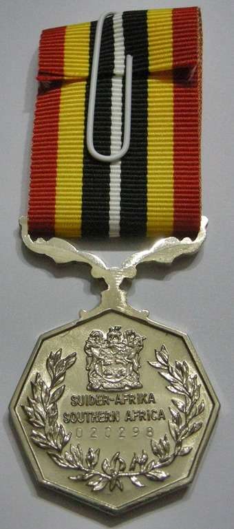 Full Size Southern Africa Medal Uniface Susp Short Grass Crisp Detail Mirror Finish Nr @ Back