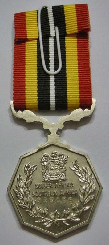 Full Size Southern Africa Medal Uniface Susp Short Grass Crisp Detail Matte Nr @ Back