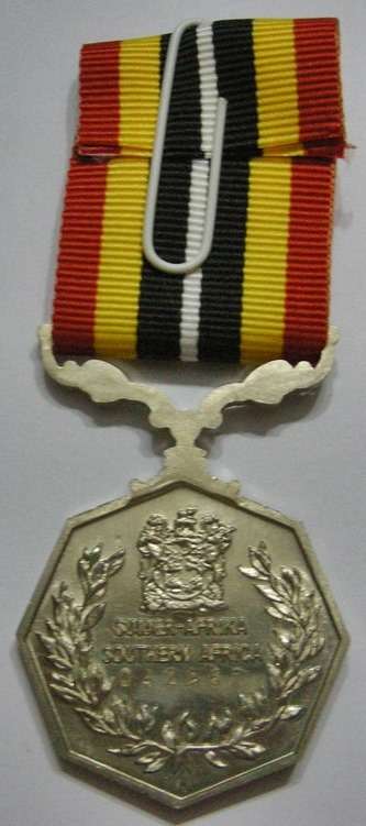 Full Size Southern Africa Medal Uniface Susp Tall Grass Crisp Detail Matte Finish Nr @ Back