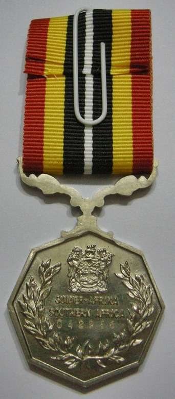 Full Size Southern Africa Medal Uniface Susp Tall Grass Crisp Detail Matte Finish Nr @ Back
