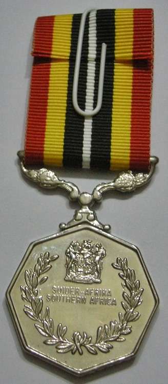 Full Size Southern Africa Medal Double Face Suspender Tall Grass Poor Detail Nr Engraved on Rim