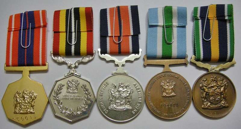 Full Size Medal Set of Five with Full Size Cunene Bar