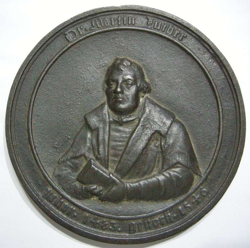 Martin Luther (1483-1546) 300 Years of the Reformation Medallion 102mm 263g Cast Iron