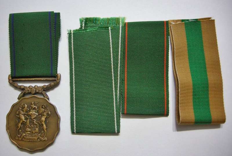 Full Size SADF Good Service Medal 10 Yrs Bronze Double Face Suspender Numbered 106673 on Rim