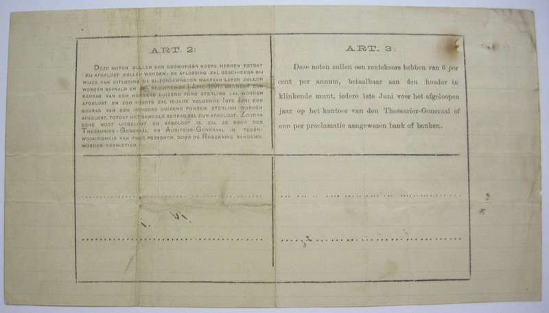 1902 ZAR Boer War Era Te Velde Een Pond Gouvernements Noot 1.5.1902
