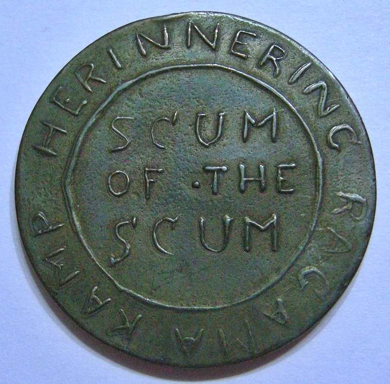 Boer War Ceylon Ragama Camp Scum of the Scum Medallion 1902