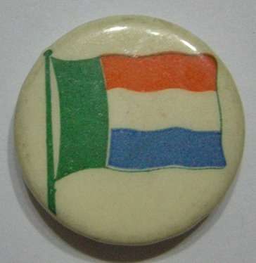 Transvaal Vierkleur Pin J. J. Fouche Volksrust 22mm