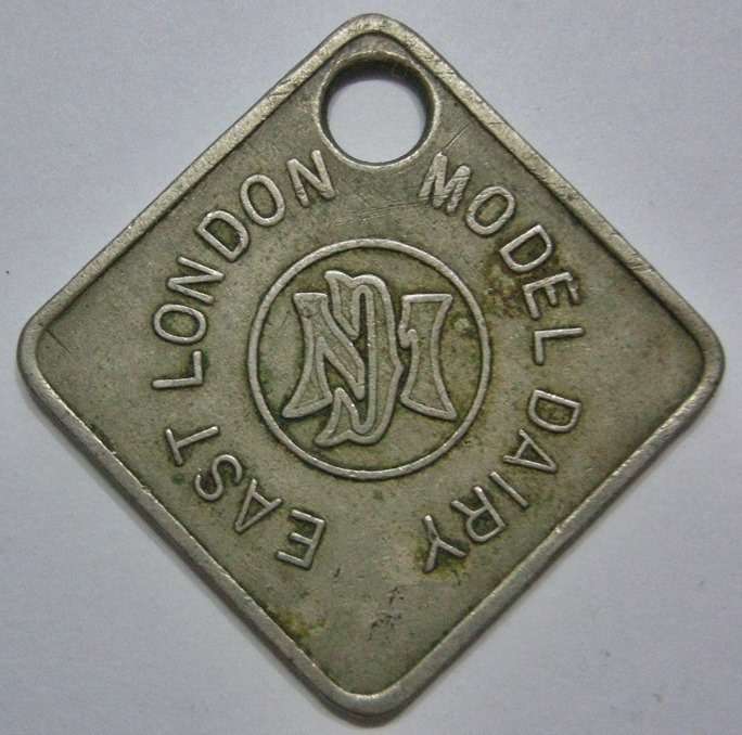 Model Dairy East London One Gallon Milk Household Token Cu/Nickel 34.1mm Hern 366d