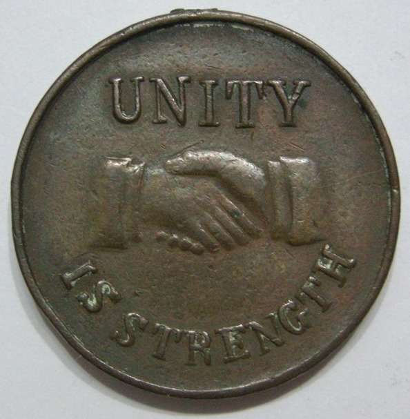 Unity is Strength In Memory of the Victims of the Strike The Rand July 1913 Medallion 25mm