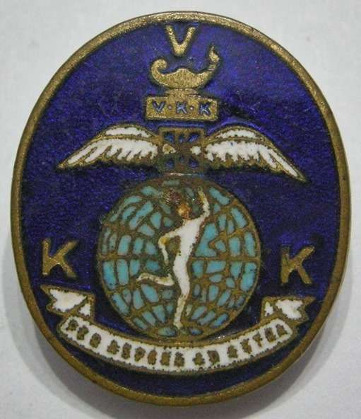 VKK Brass & Enamel Buttonhole Badge 27mm x 22mm